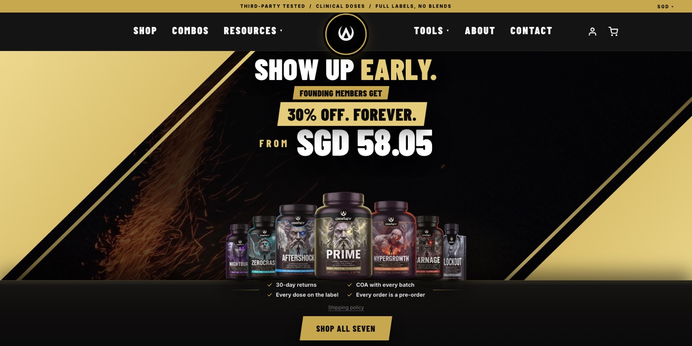 OnWhey website